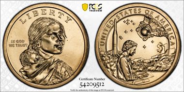 (2019) $1 Missing Edge Lettering Native American MS66