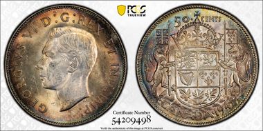 1943 50C Narrow Date MS63