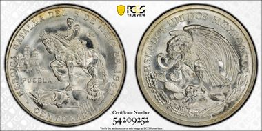(1962)-Mo Medal Grove-800a Ag Cinco de Mayo MS66
