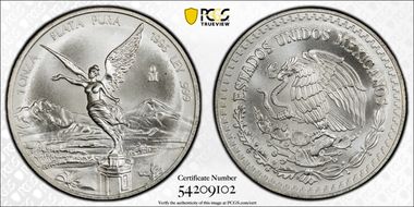 1996-Mo Onza Libertad Ag MS68