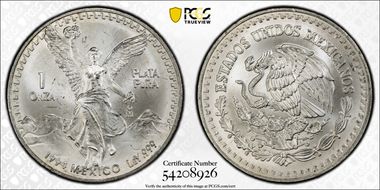 1994-Mo Onza Libertad Ag MS65
