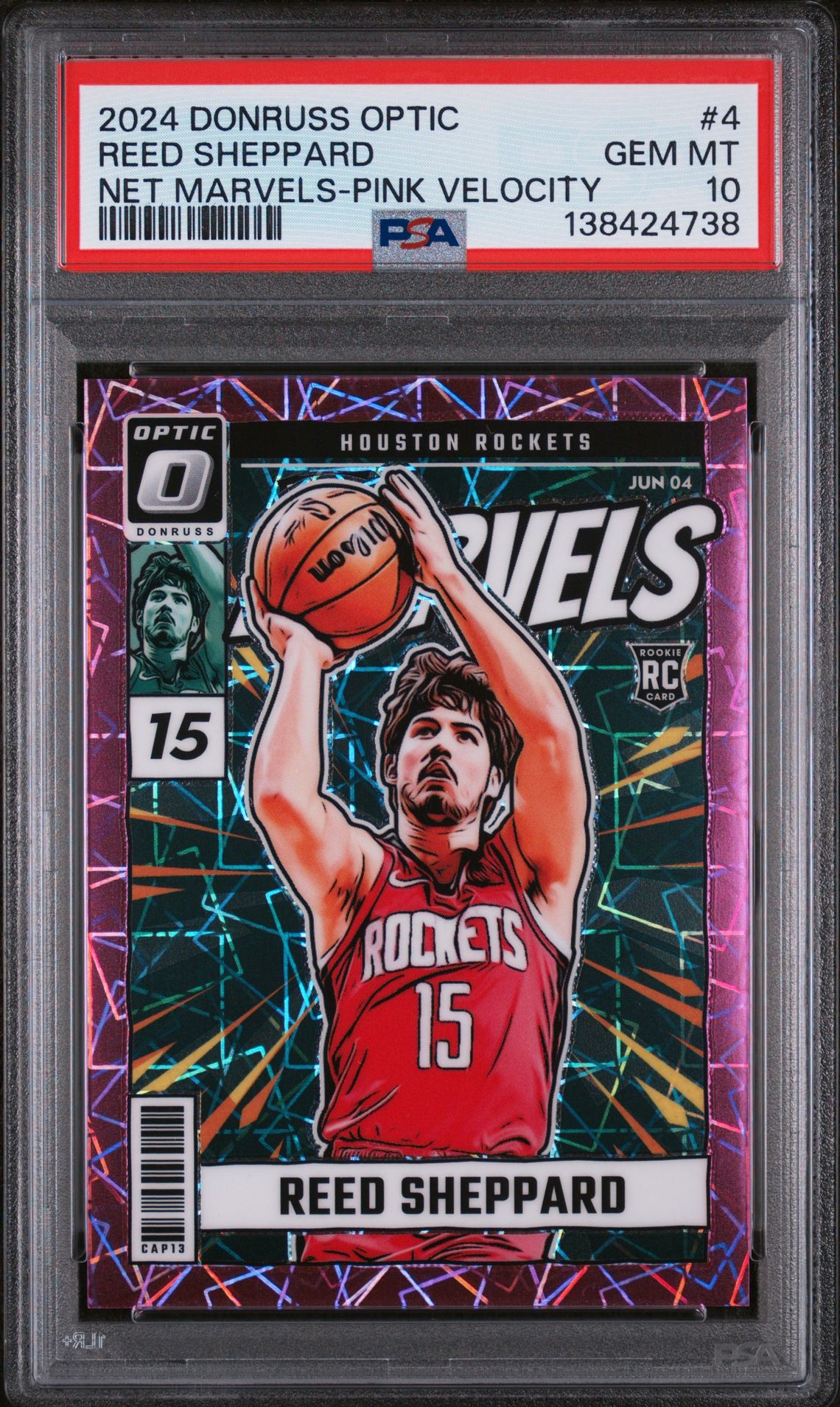 2024 Panini PANINI DONRUSS OPTIC NET MARVELS PINK VELOCITY #4 Reed Sheppard front