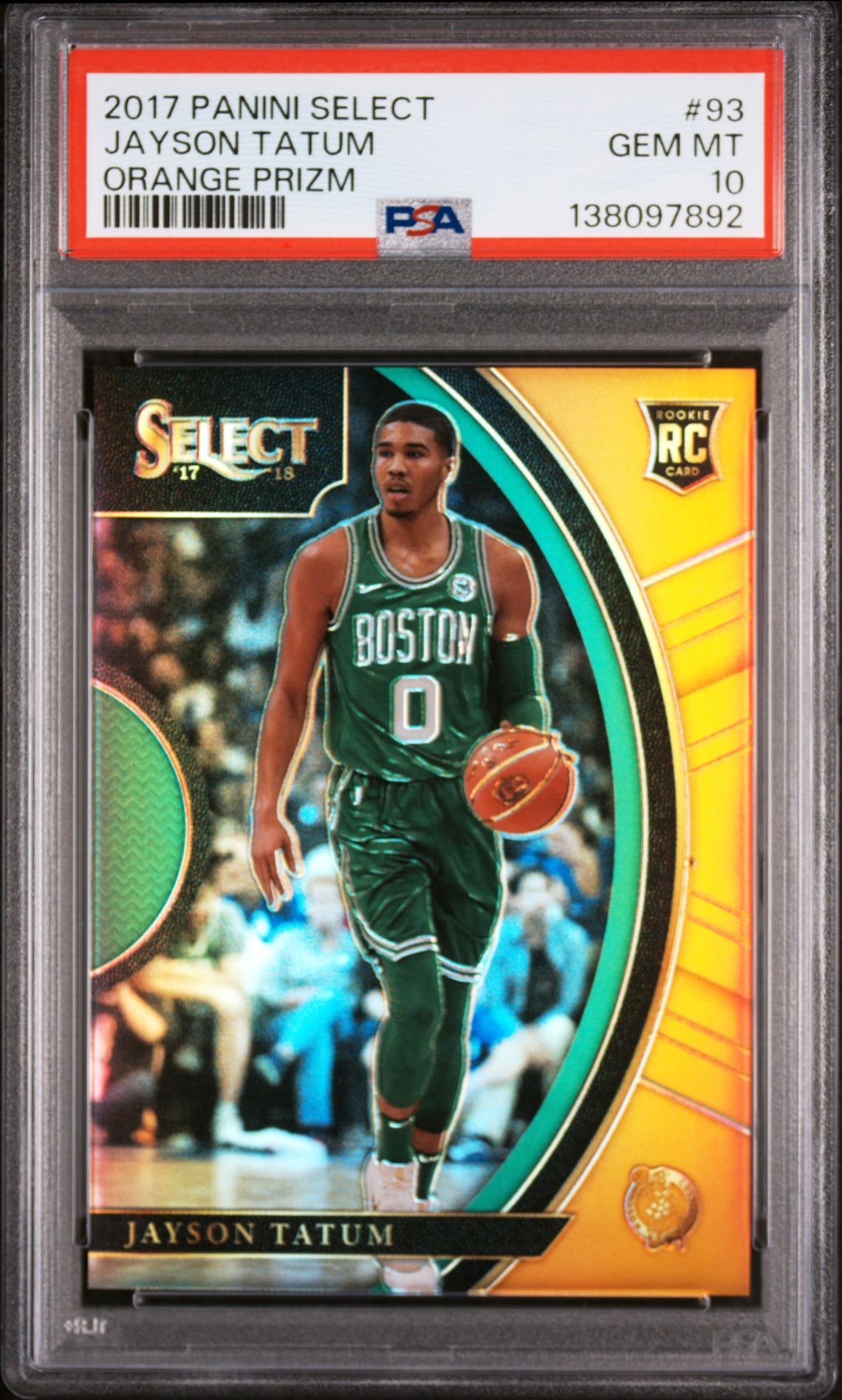 2017 Panini Select ORANGE PRIZM #93 Jayson Tatum front