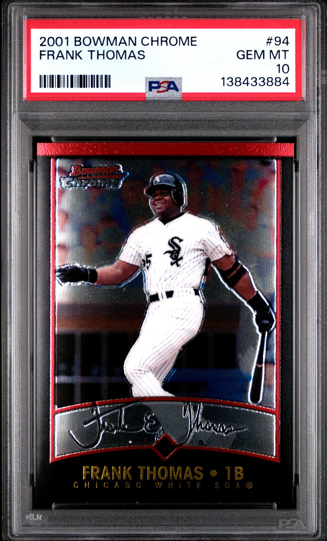 2001 Bowman BOWMAN CHROME White #94 Frank Thomas front