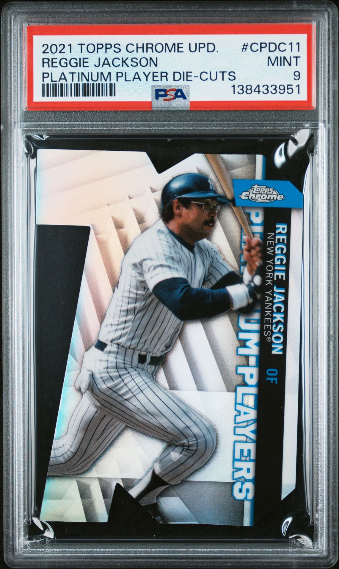 2021 Topps TOPPS CHROME UPDATE PLATINUM PLAYER DIE-CUTS #CPDC11 Reggie Jackson front