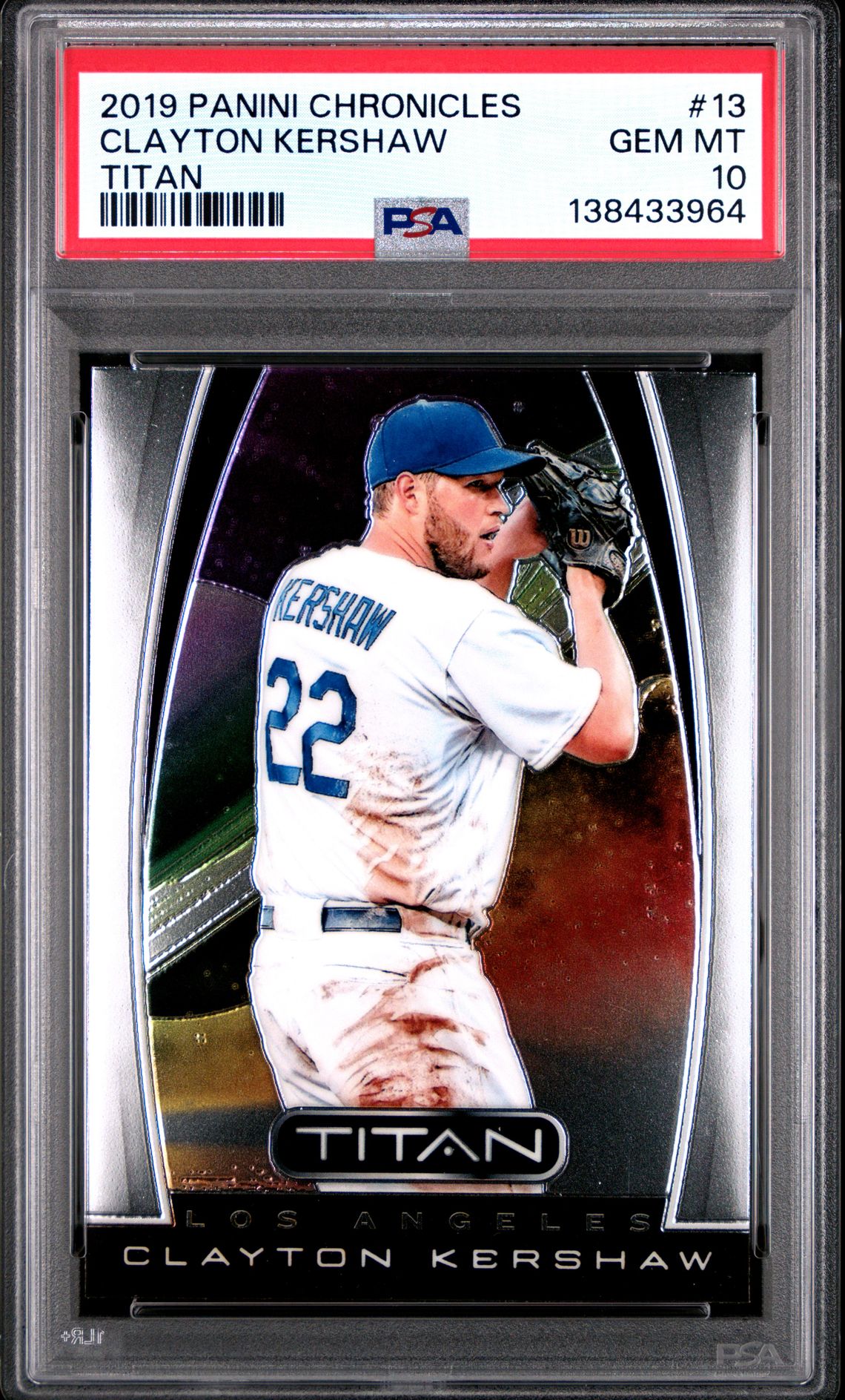 2019 Panini PANINI CHRONICLES TITAN #13 Clayton Kershaw front