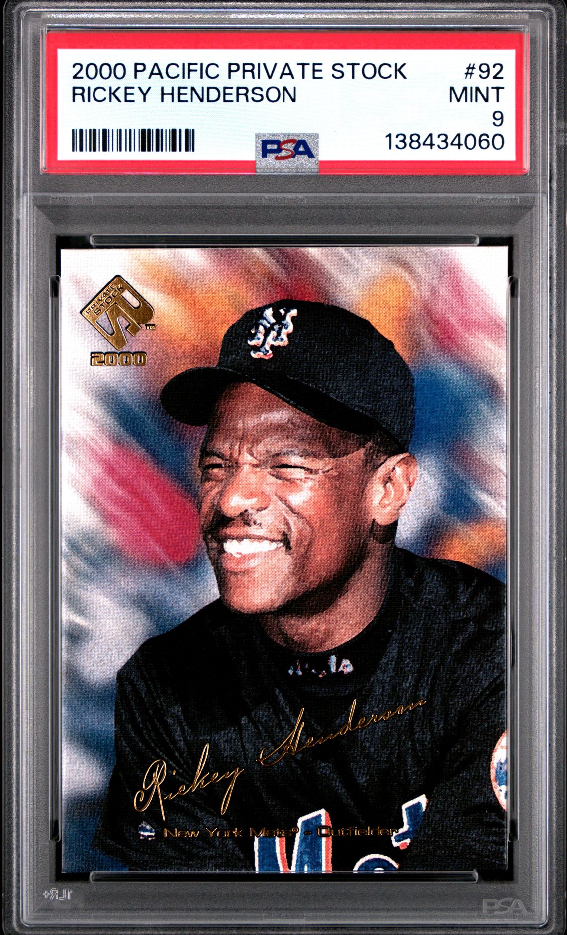 2000 Pacific PACIFIC PRIVATE STOCK #92 Rickey Henderson front