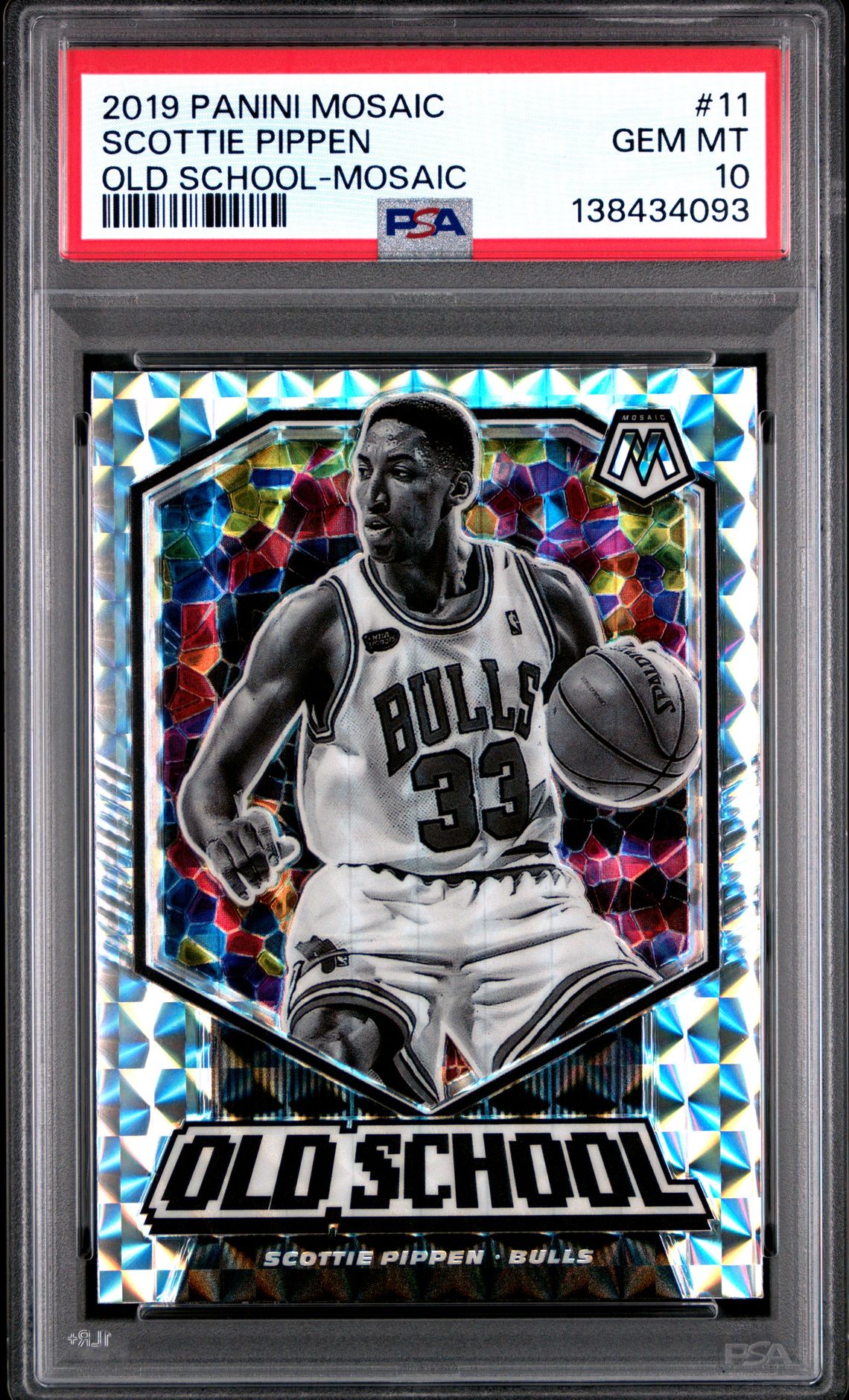 2019 Panini PANINI MOSAIC OLD SCHOOL MOSAIC #11 Scottie Pippen front