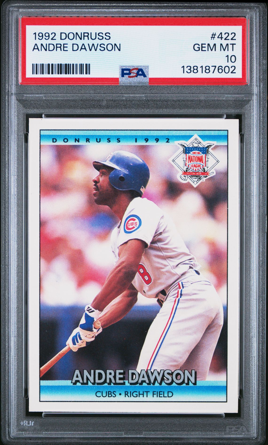 1992 Donruss Andre Dawson #422 Gem Mt 10 front