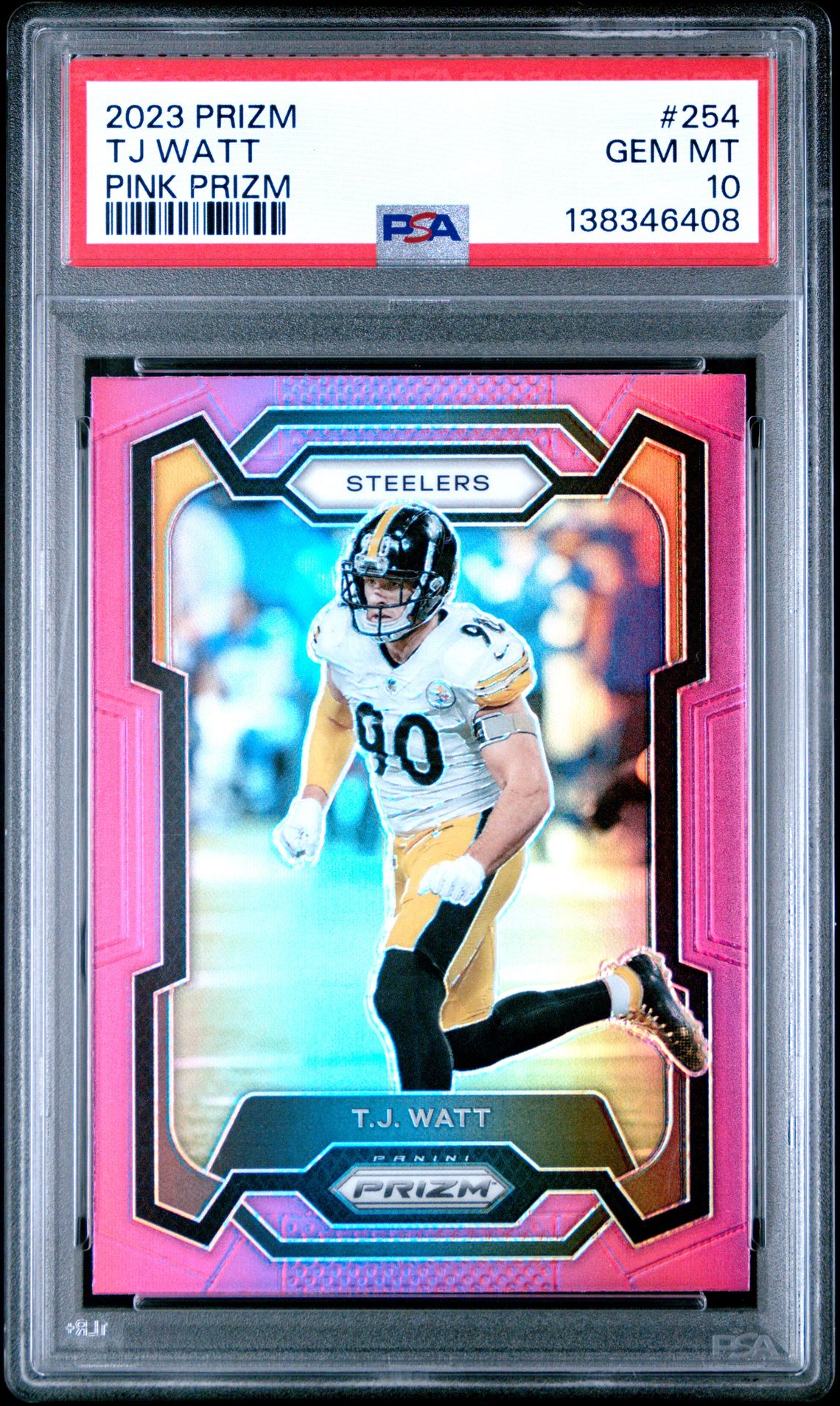 2023 Panini PANINI PRIZM PINK PRIZM #254 Tj Watt front