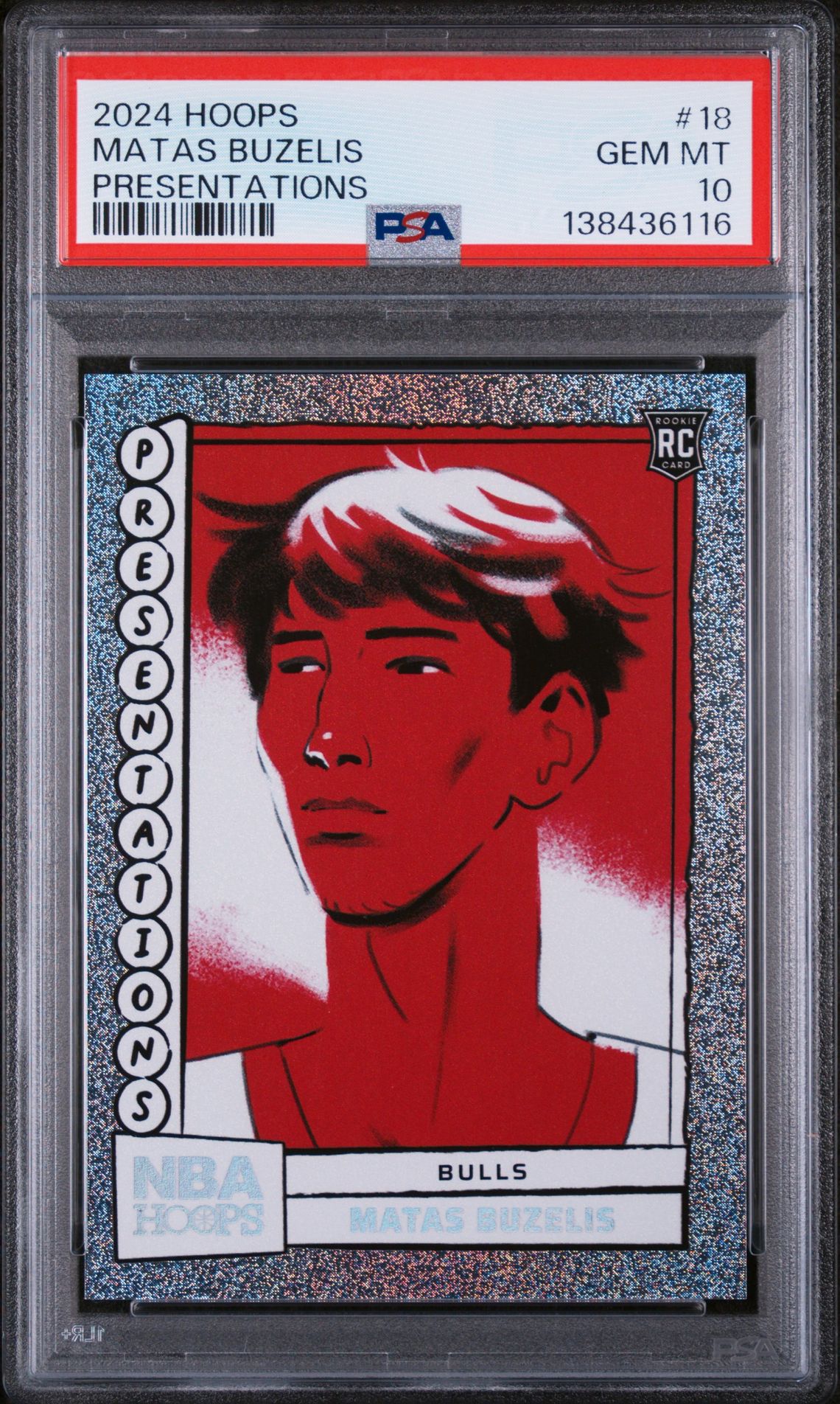 2024 Panini PANINI NBA HOOPS PRESENTATIONS Red #18 Matas Buzelis front