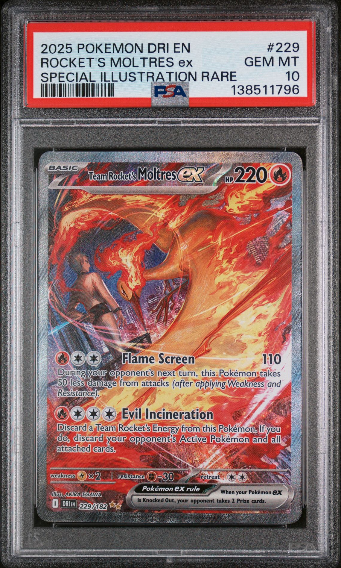 2025 Pokemon POKEMON DRI EN-DESTINED RIVALS ULTRA-PREMIUM COLLECTION #229 Rocket's Moltres EX front