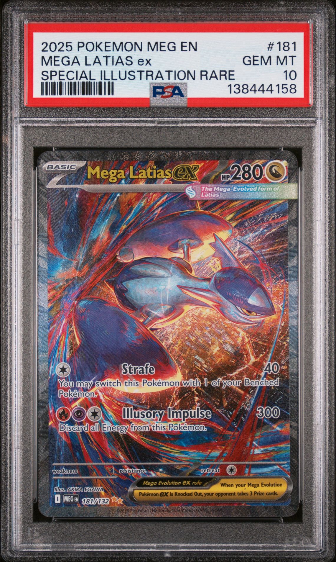 2025 Pokemon POKEMON MEG EN-MEGA EVOLUTION SPECIAL ILLUSTRATION RARE #181 Mega Latias Ex front