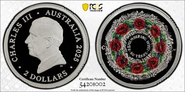 2025-C $2 Remembering WWII Colorized  Ag PR70DCAM