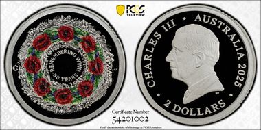 2025-C $2 Remembering WWII Colorized  Ag PR70DCAM