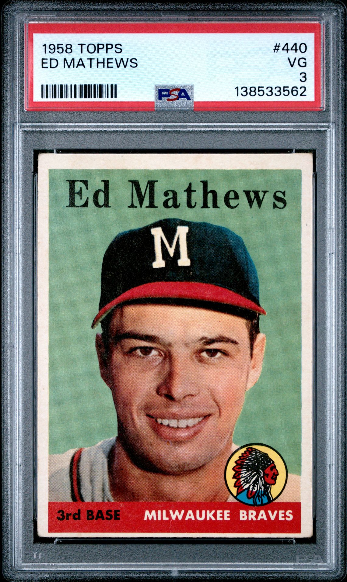1958 Topps TOPPS #440 Ed Mathews front