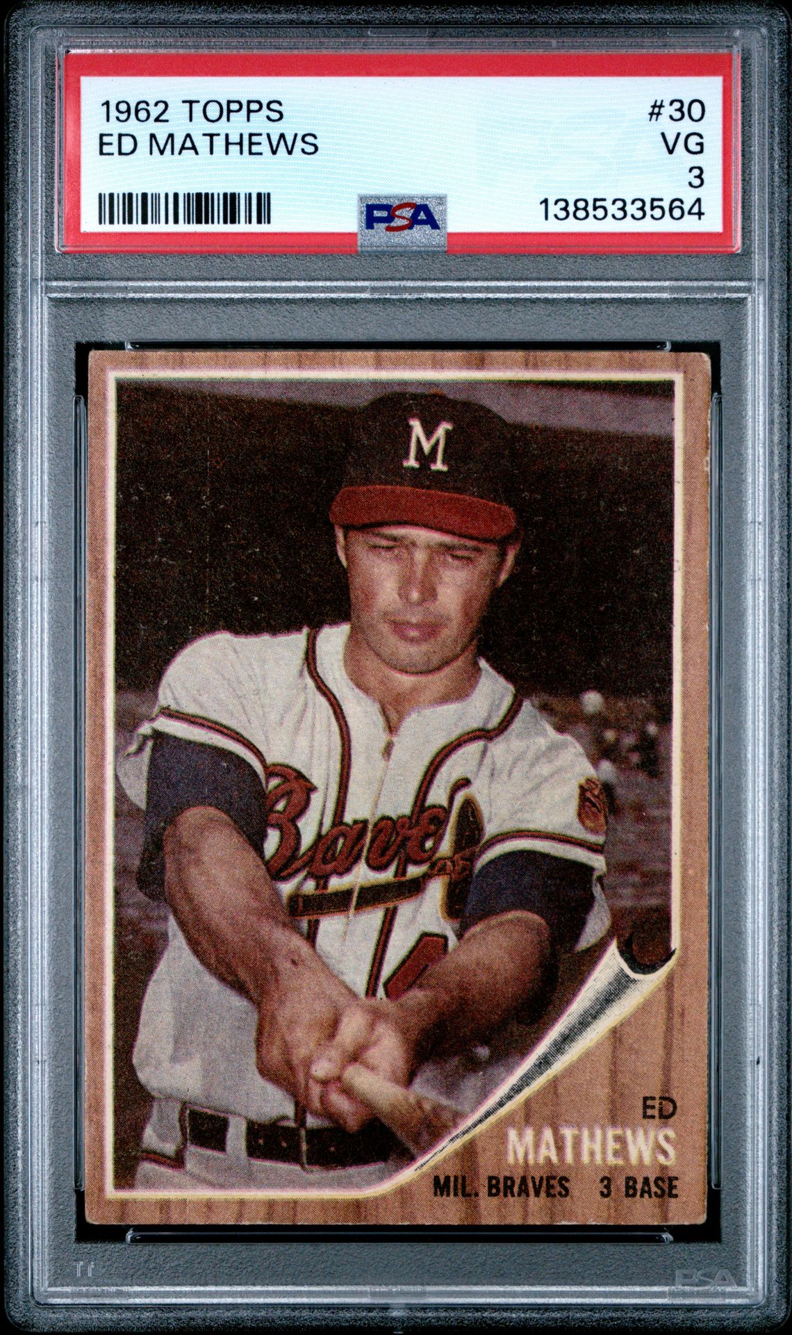 1962 Topps TOPPS #30 Ed Mathews front