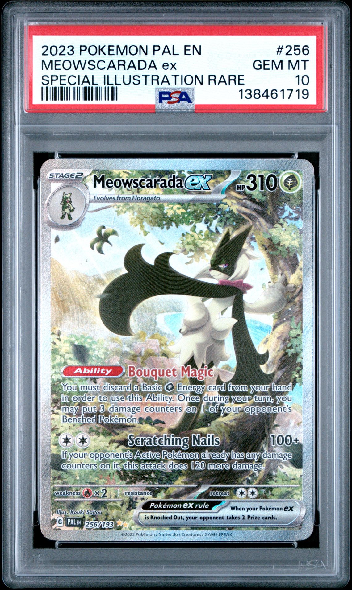 2023 Pokemon POKEMON PAL EN-PALDEA EVOLVED SPECIAL ILLUSTRATION RARE #256 Meowscarada Ex front