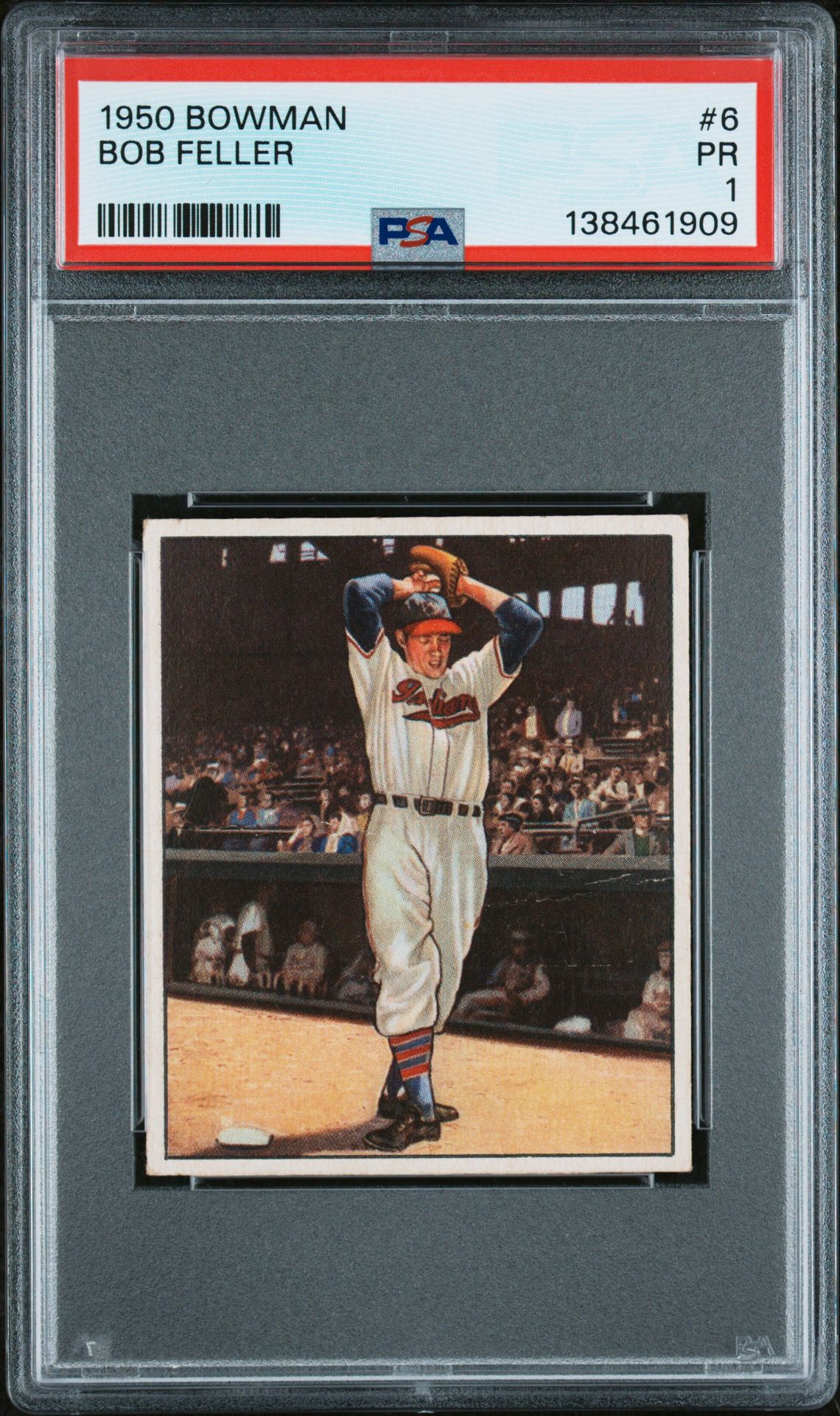 1950 Bowman #6 Bob Feller front