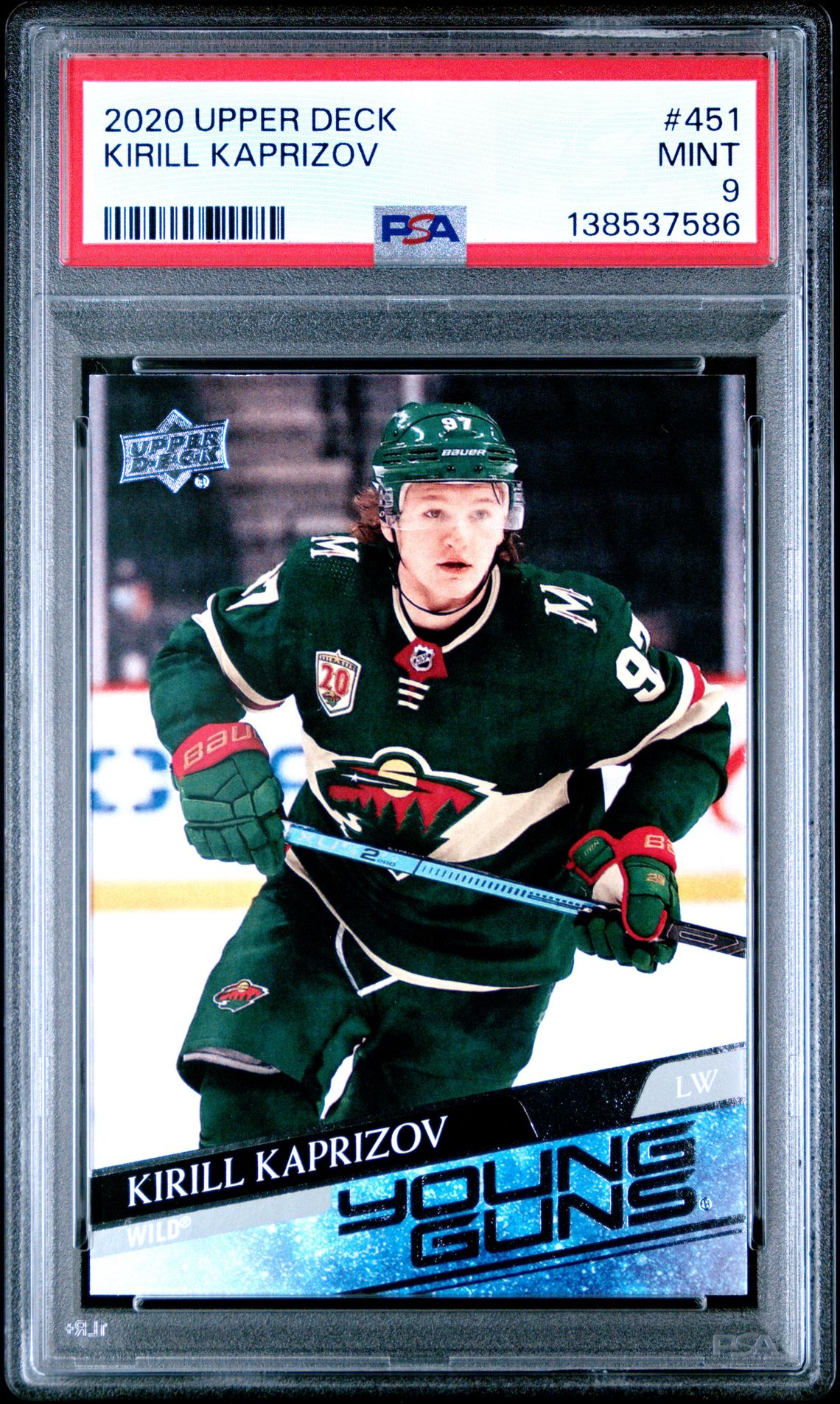 2020 Upper Deck Kirill Kaprizov #451 Mint 9 front