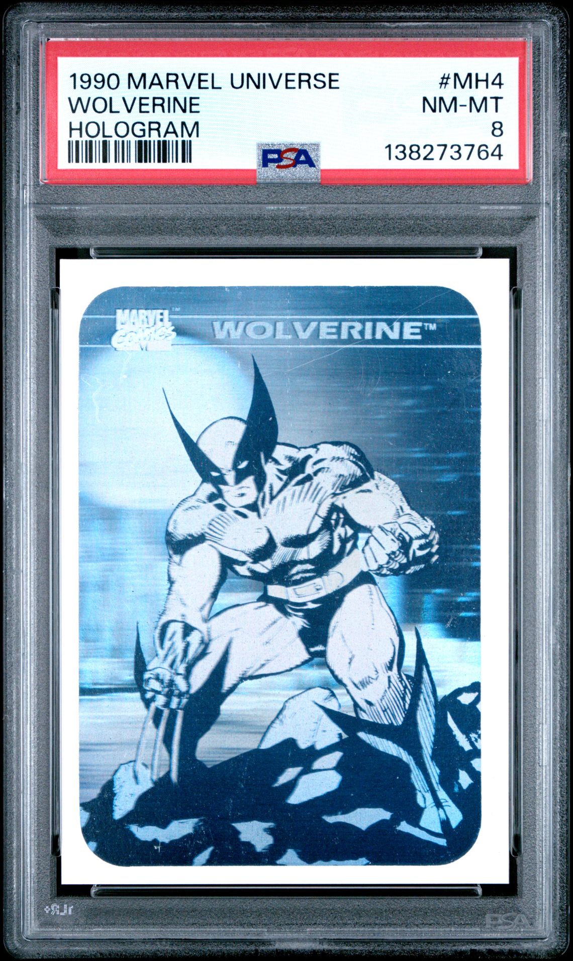 1990 Impel MARVEL UNIVERSE HOLOGRAM #MH4 Wolverine front