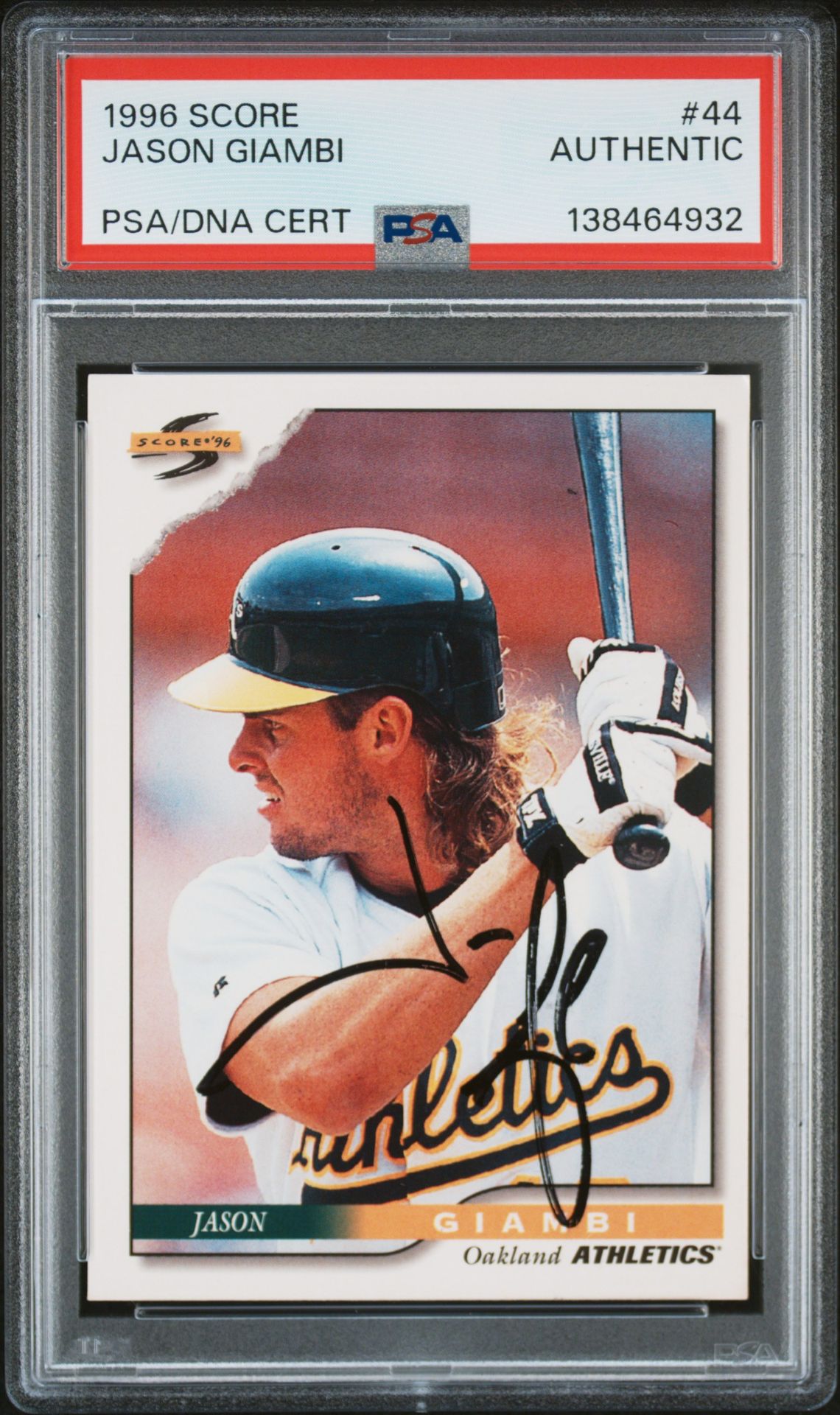 1996 Score SCORE #44 Jason Giambi front