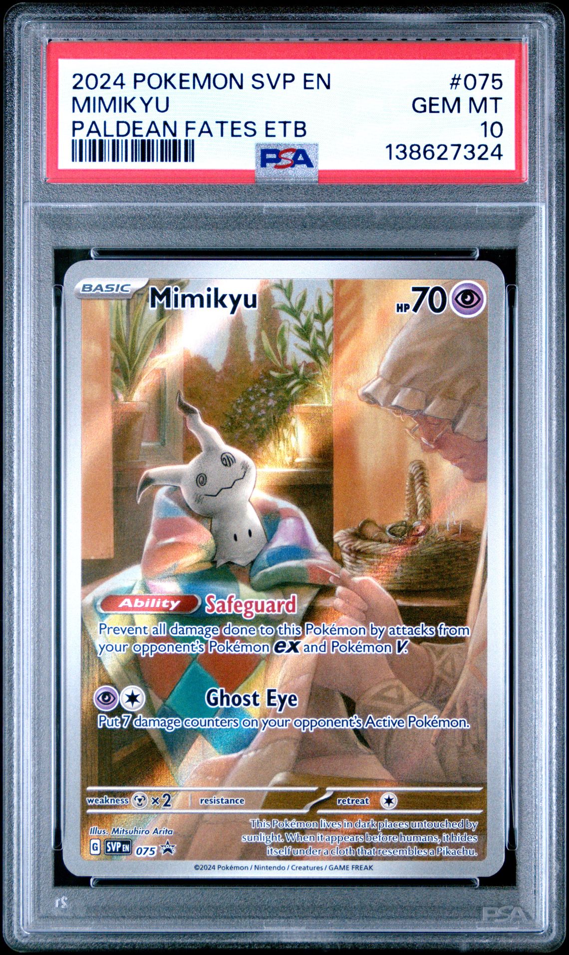 2024 Pokemon POKEMON SVP EN-SV BLACK STAR PROMO Holo #075 Mimikyu front