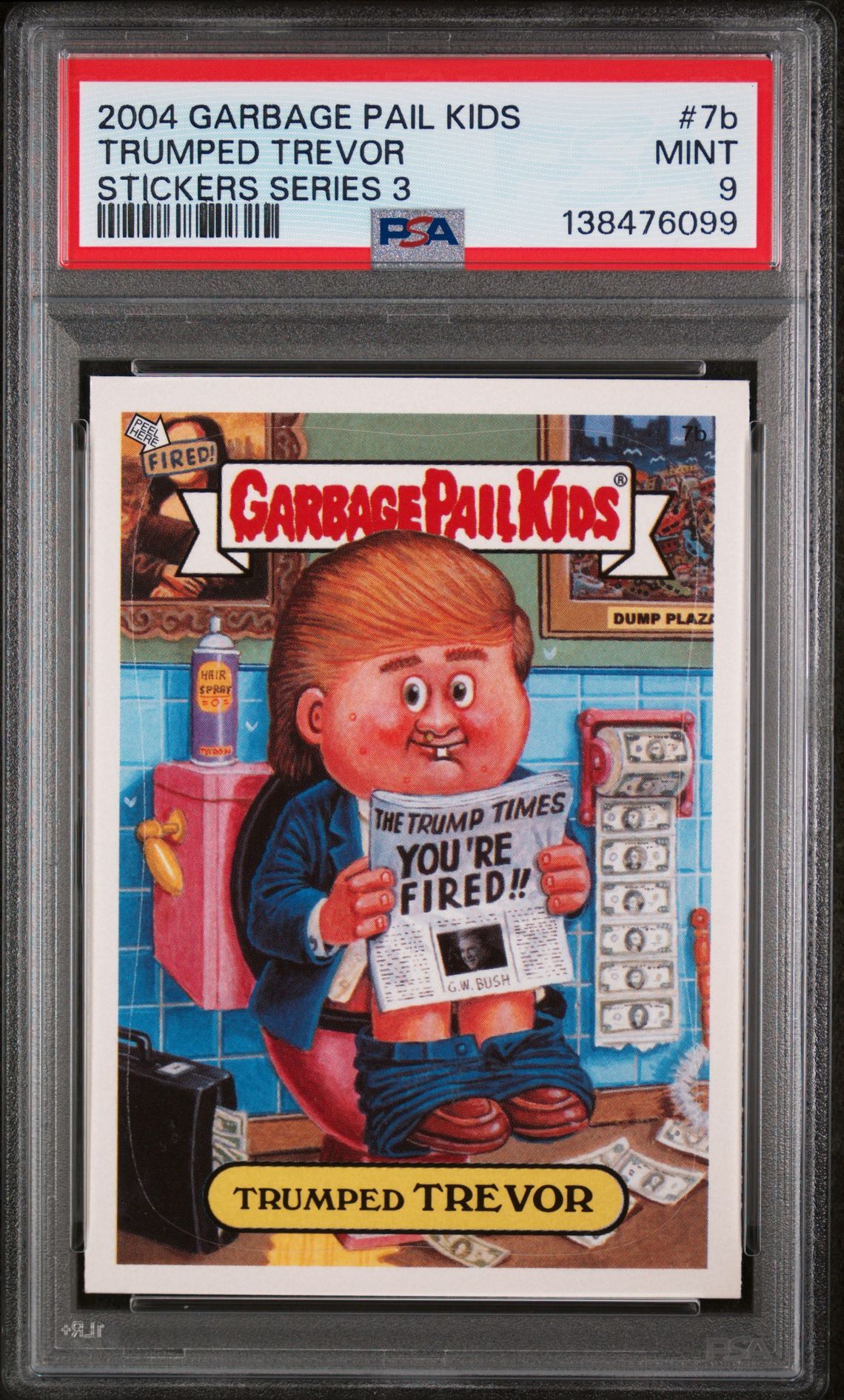 2004 Topps GARBAGE PAIL KIDS STICKERS SERIES 3 #7B Trumped Trevor front