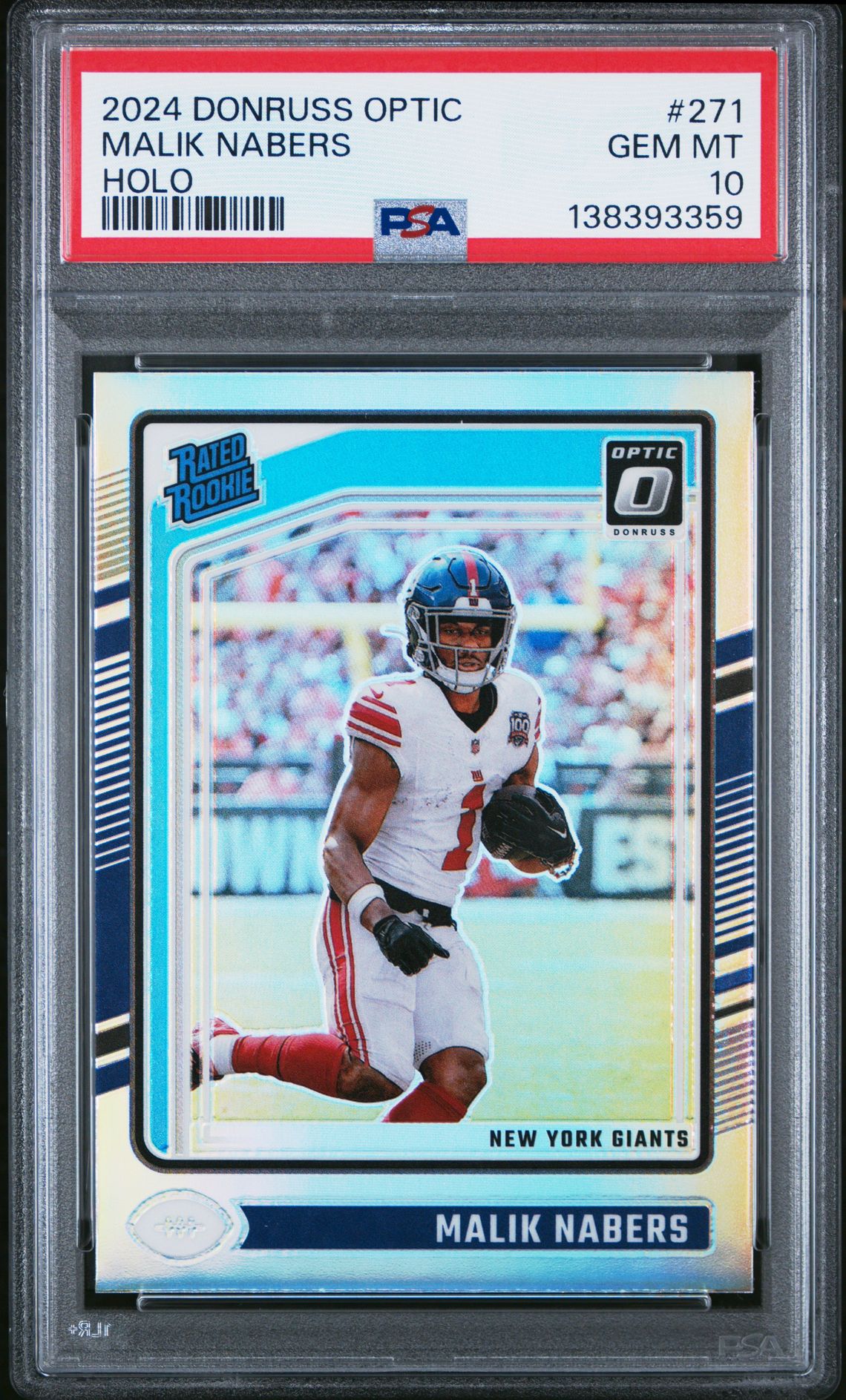 2024 Panini PANINI DONRUSS OPTIC PINK VELOCITY #271 Malik Nabers front