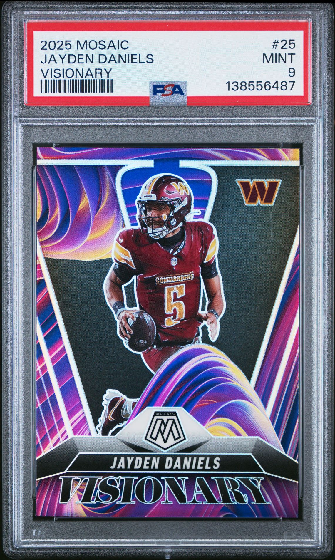 2025 Panini Mosaic Visionary Jayden Daniels #25 Mint 9 front