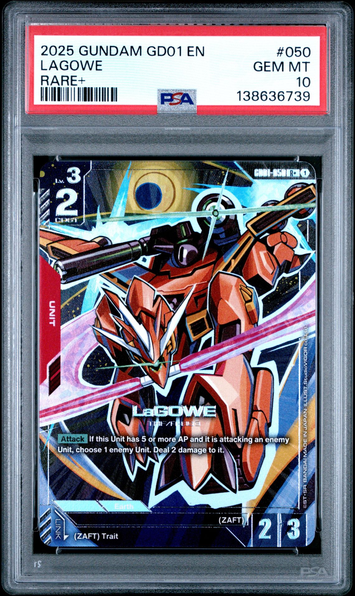 2025 Gundam Newtype Rising Lagowe #050 (Rare+) Gem Mt 10 front