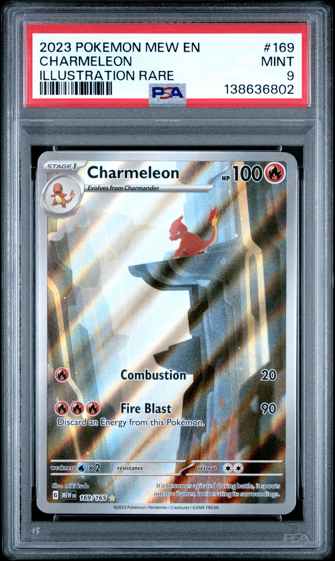 2023 Pokemon Mew En-151 Charmeleon #169 (Illustration Rare) Mint 9 front