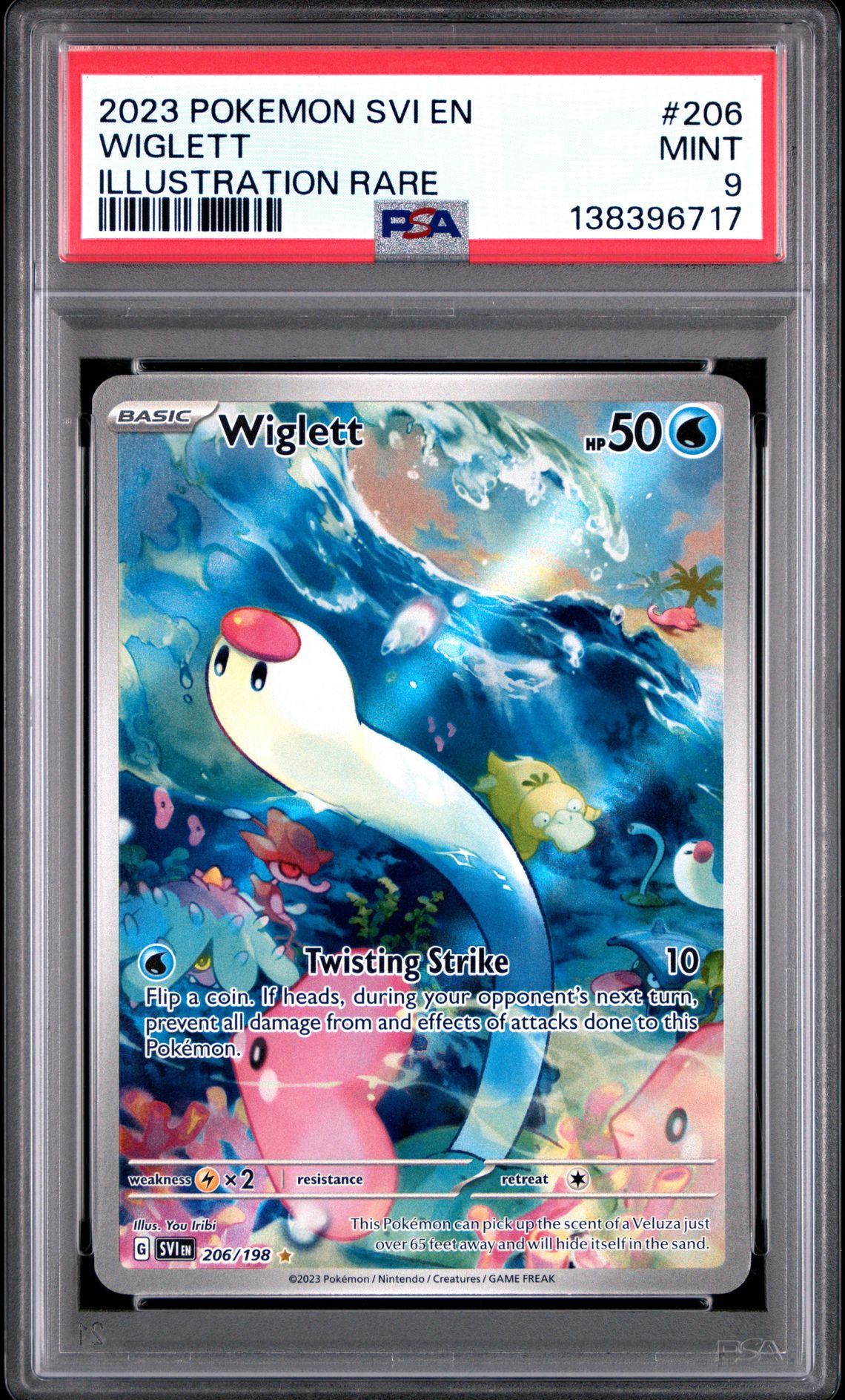 2023 Pokemon Svi En-Scarlet & Violet Wiglett #206 (Illustration Rare) Mint 9 front