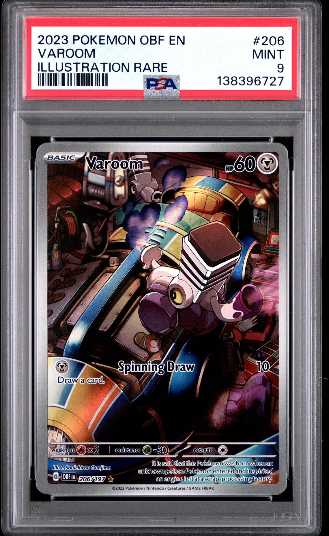 2023 Pokemon Obf En-Obsidian Flames Varoom #206 (Illustration Rare) Mint 9 front