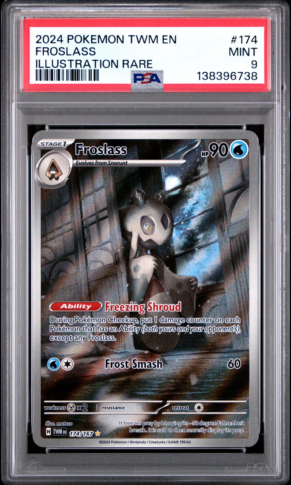 2024 Pokemon Twm En-Twilight Masquerade Froslass #174 (Illustration Rare) Mint 9 front