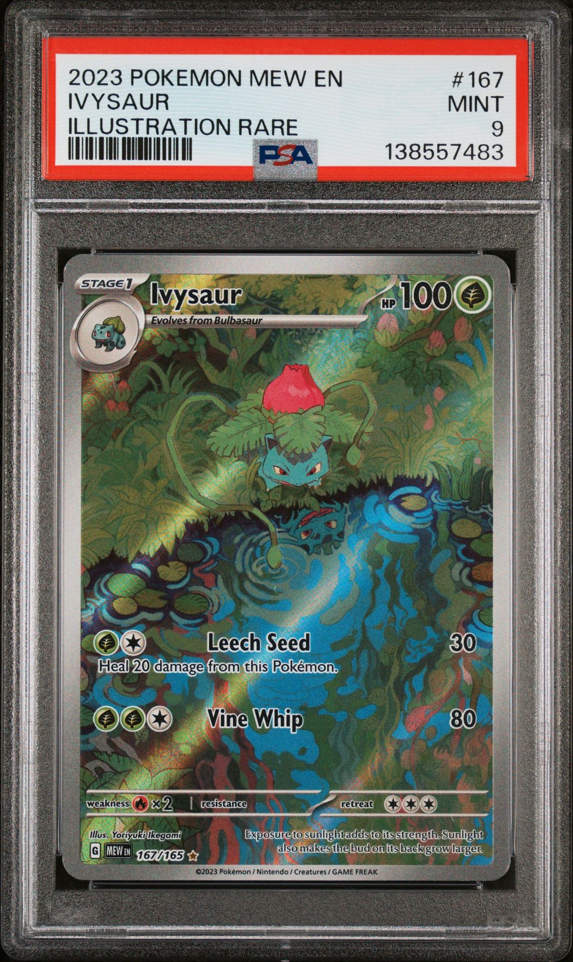 2023 Pokemon Mew En-151 Ivysaur #167 (Illustration Rare) Mint 9 front