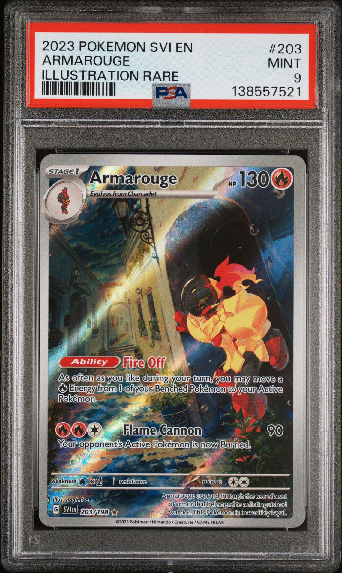 2023 Pokemon Svi En-Scarlet & Violet Armarouge #203 (Illustration Rare) Mint 9 front