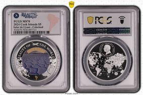 2024 $5 Salar de Uyuni - Colorized Beauty of the World MS70