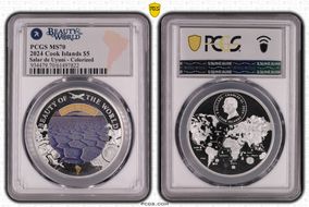 2024 $5 Salar de Uyuni - Colorized Beauty of the World MS70