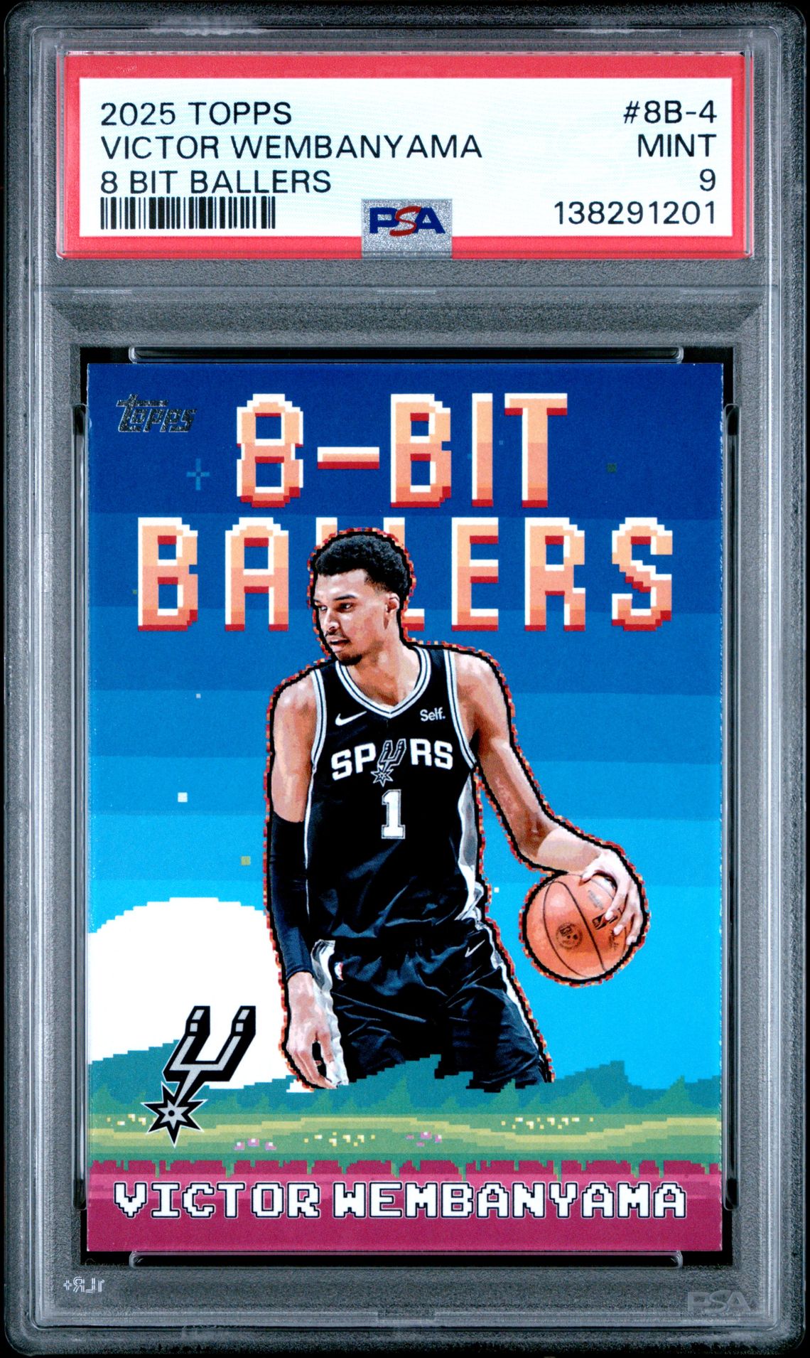 2025 Topps 8 Bit Ballers Victor Wembanyama #8B-4 Mint 9 front