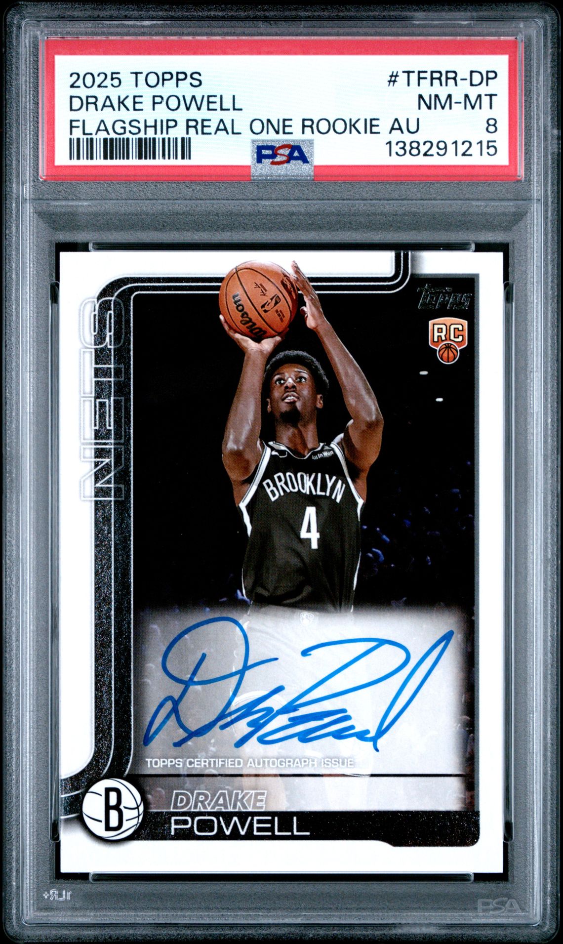 2025 Topps Flagship Real One Rookie Autographs Drake Powell #Tfrr-Dp Nm-Mt 8 front