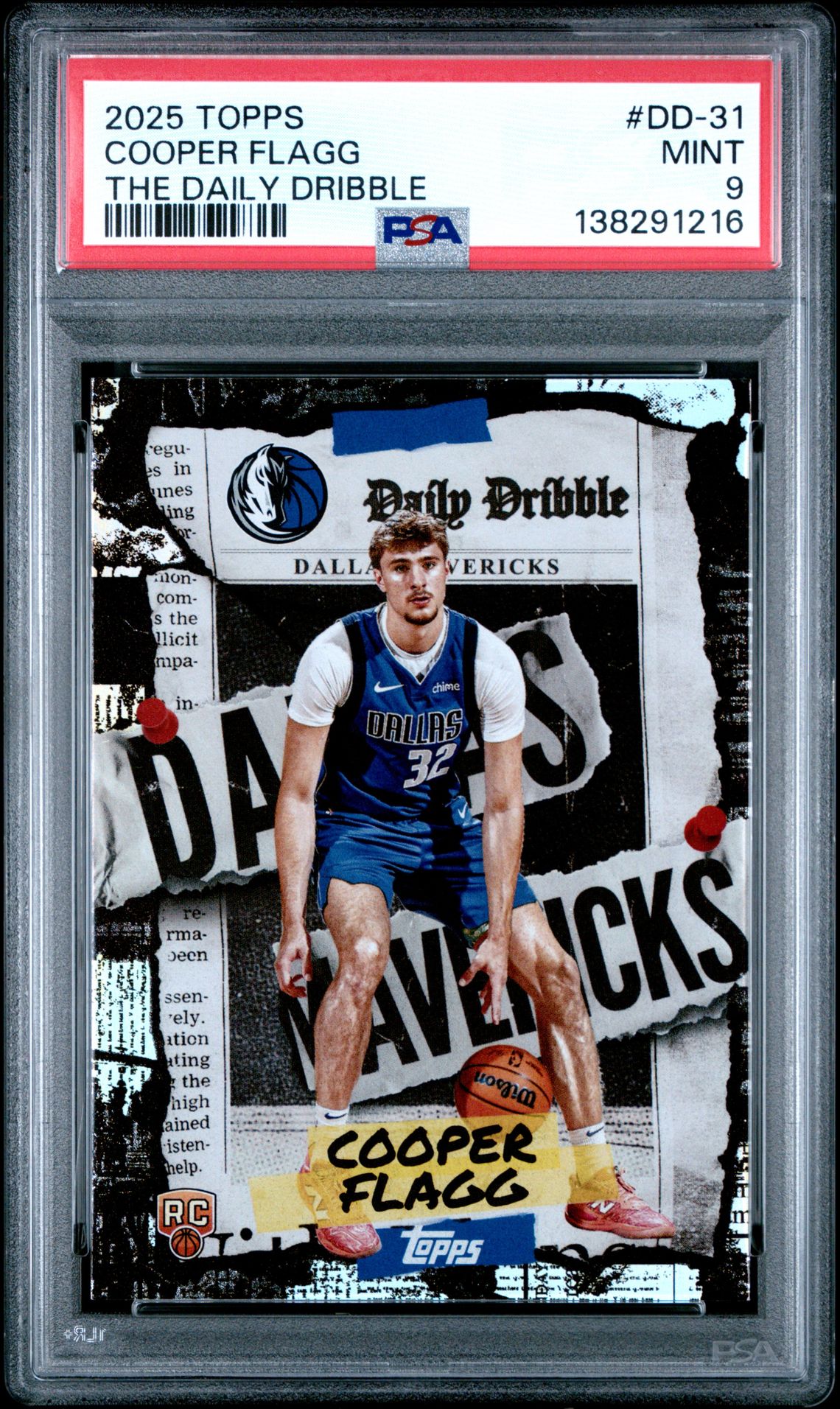 2025 Topps The Daily Dribble Cooper Flagg #Dd-31 Mint 9 front