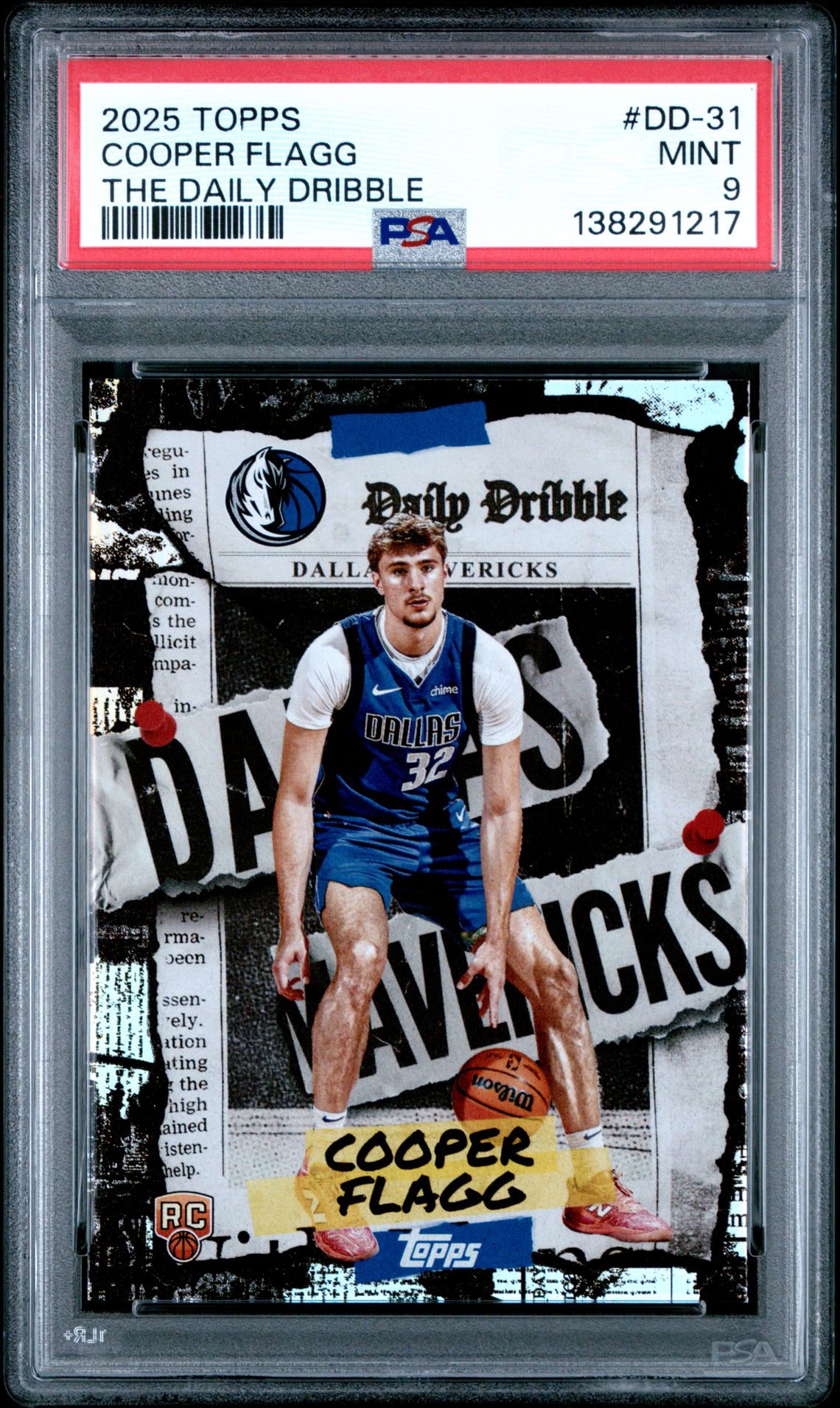 2025 Topps The Daily Dribble Cooper Flagg #Dd-31 Mint 9 front