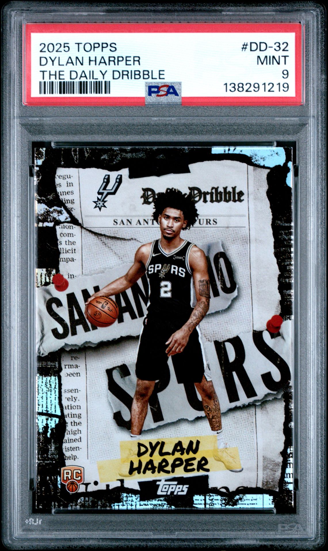 2025 Topps The Daily Dribble Dylan Harper #Dd-32 Mint 9 front