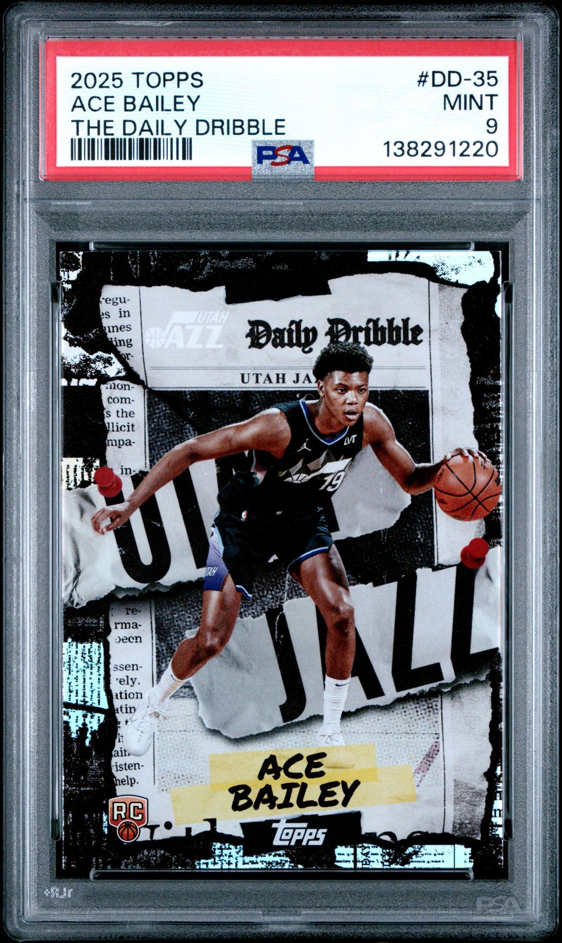 2025 Topps The Daily Dribble Ace Bailey #Dd-35 Mint 9 front