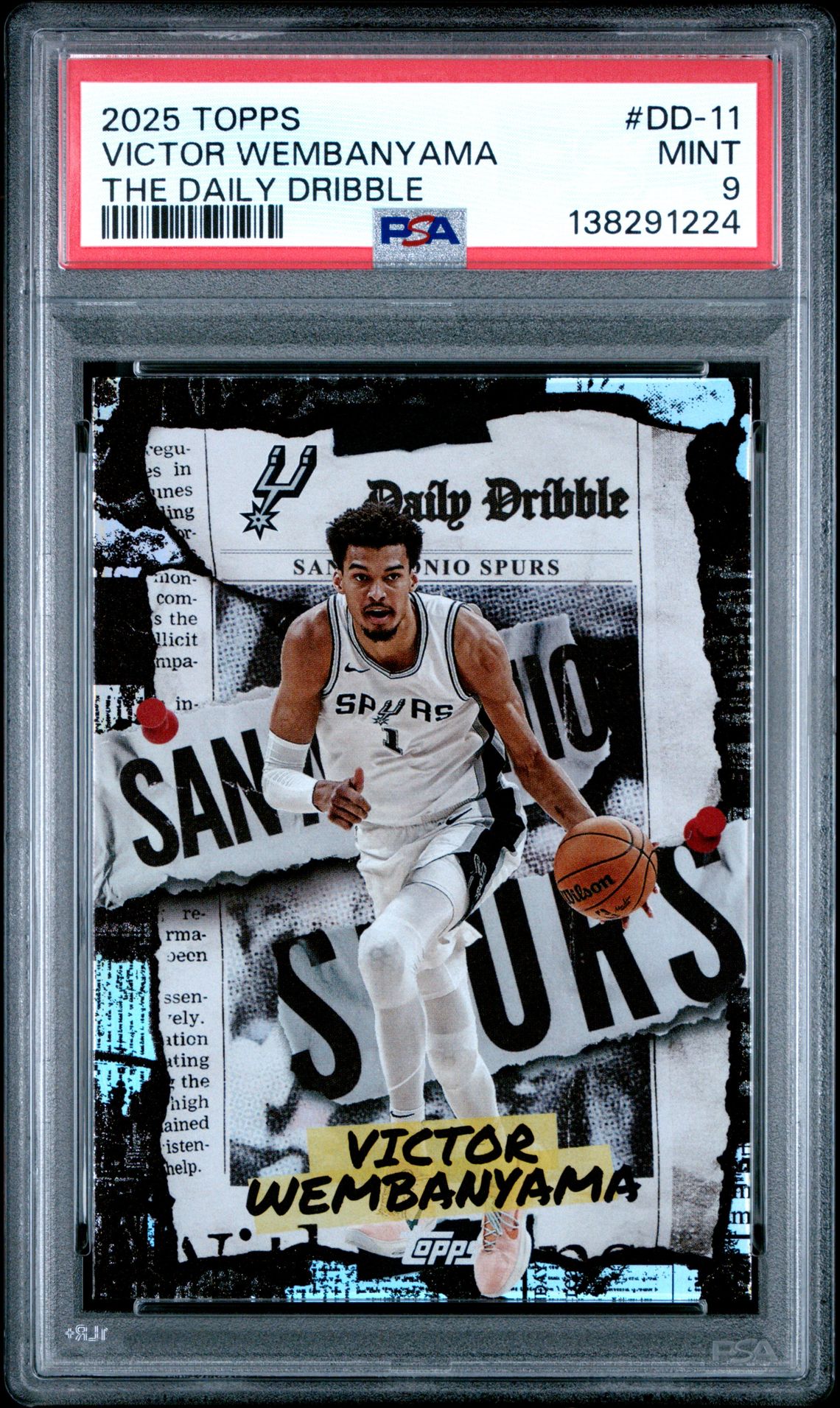 2025 Topps The Daily Dribble Victor Wembanyama #Dd-11 Mint 9 front