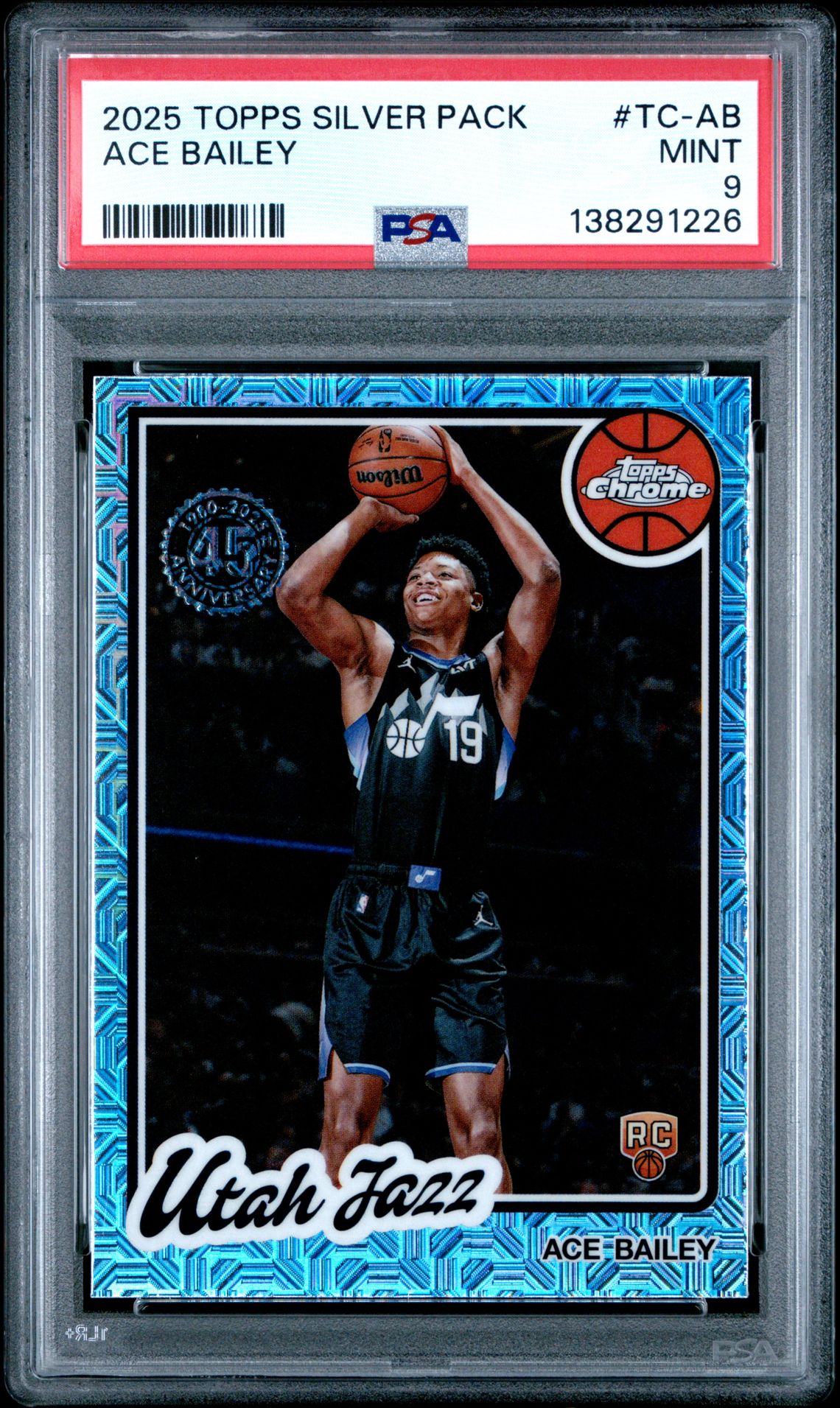 2025 Topps Silver Pack 1980-81 Topps Chrome Basketball Ace Bailey #Tc-Ab Mint 9 front