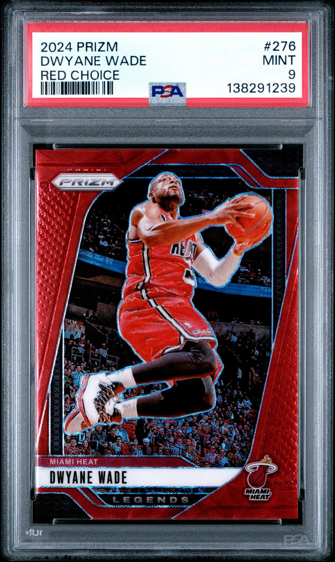 2024 Panini Prizm Dwyane Wade #276 (Red Choice) Mint 9 front