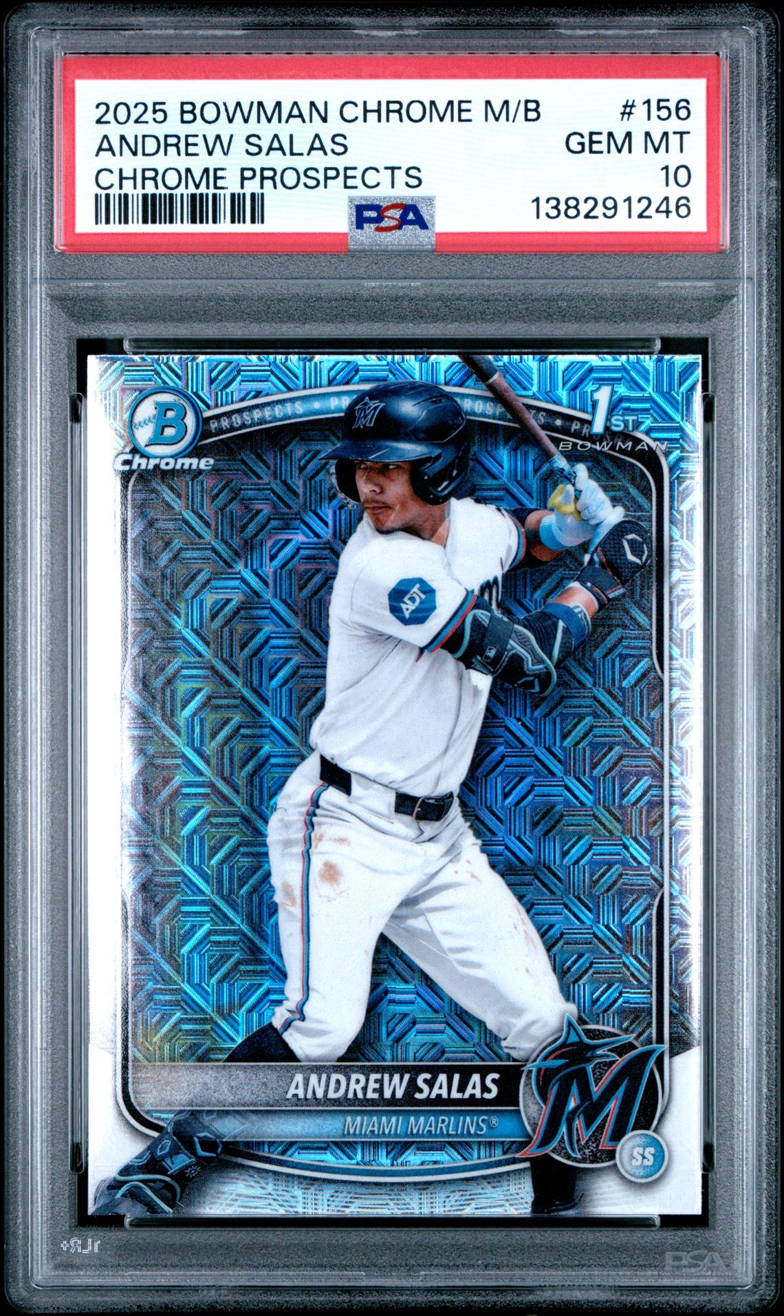 2025 Bowman Chrome Mega Box Chrome Prospects Andrew Salas #156 Gem Mt 10 front