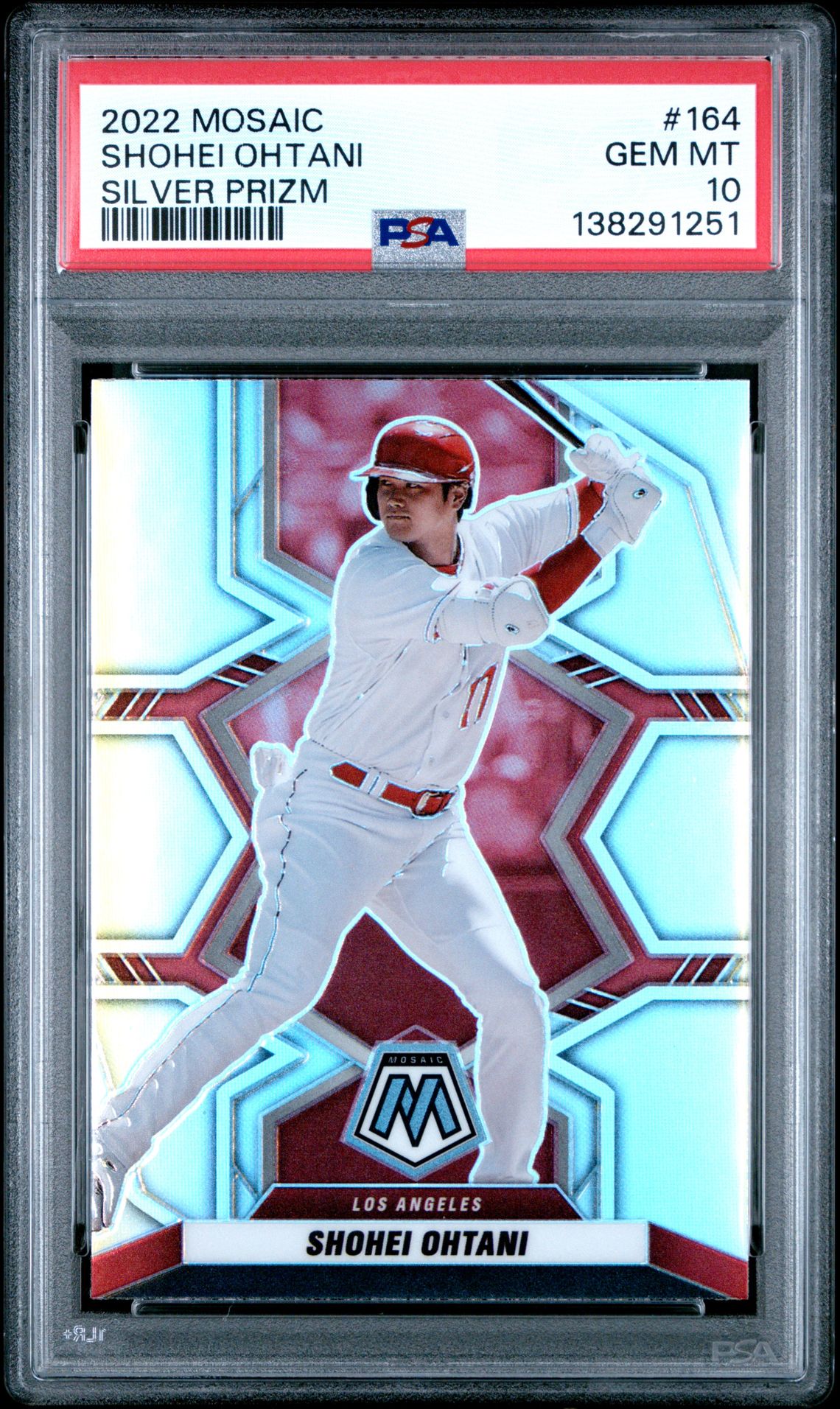 2022 Panini Mosaic Shohei Ohtani #164 (Silver Prizm) Gem Mt 10 front